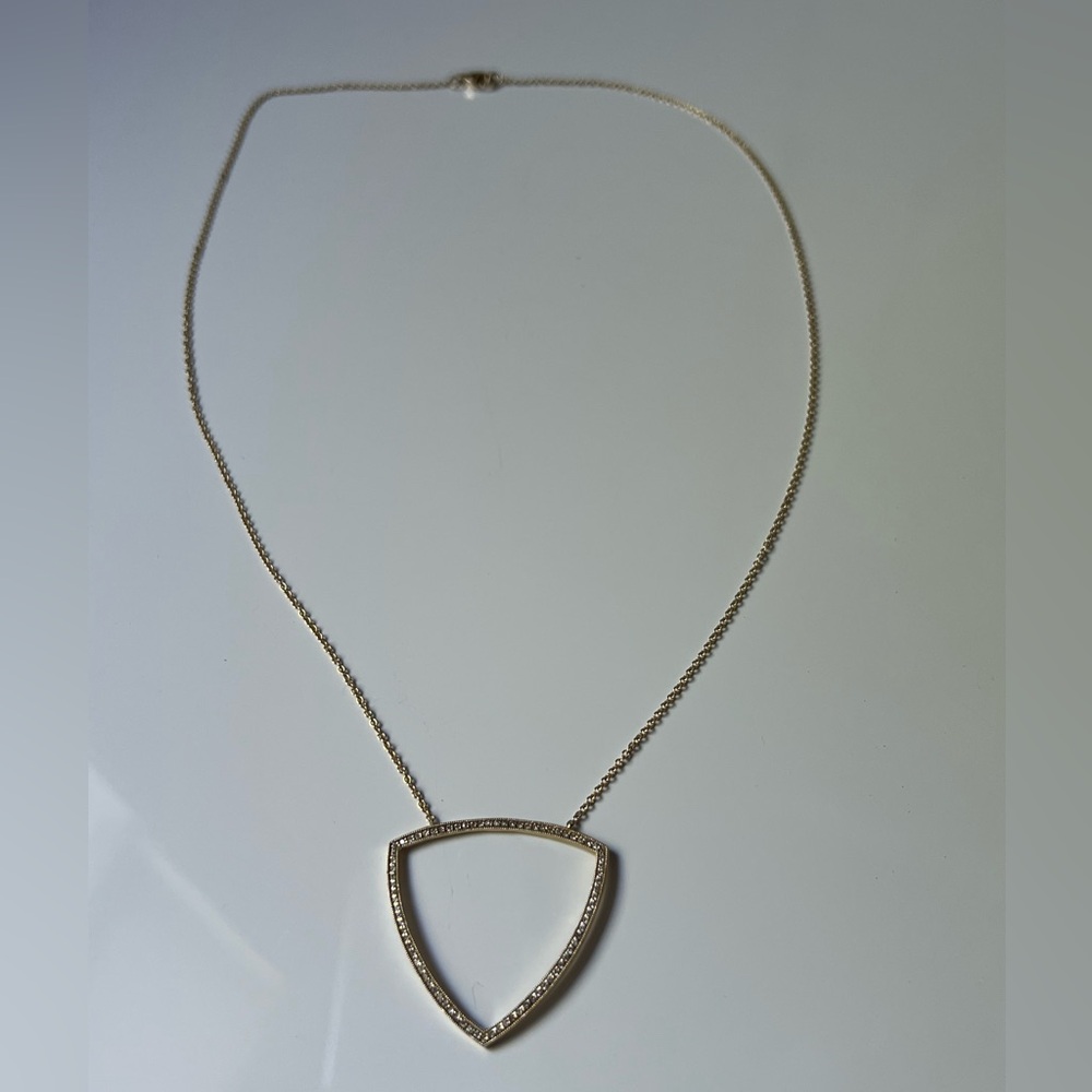 Dana Rebecca designs triangle pave 14K necklace